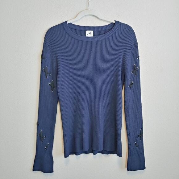 John + Jenn Ribbed Crewneck Pullover Sweater Sz L - Picture 1 of 7